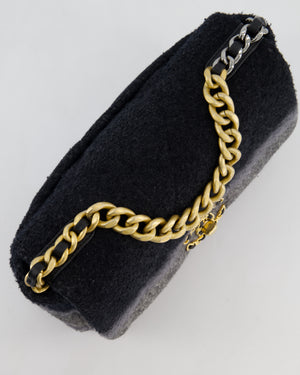 Chanel Grey Medium 19 Flap Bag in Wool Ombre with Mixed Hardware