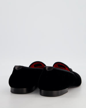 Tom Ford Menswear Black Velvet Nicolas Tassel Slipper Size EU 45.5