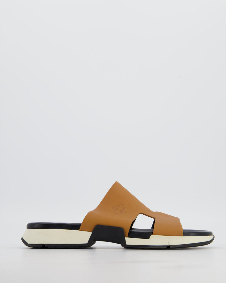 Hermès Menswear Camel Varadero Sandals Size EU 45