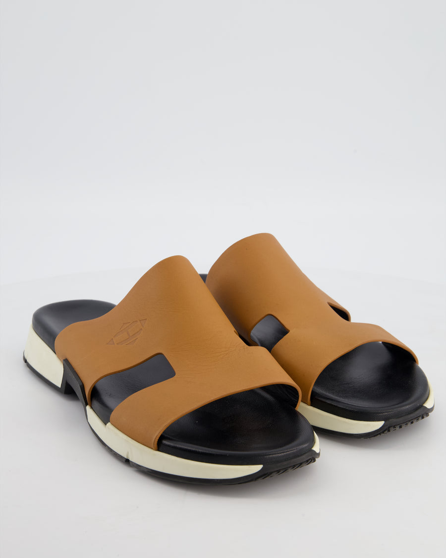 Hermès Menswear Camel Varadero Sandals Size EU 45
