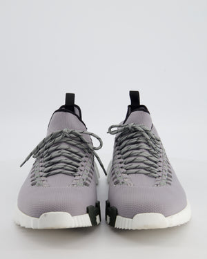 Hermès Menswear Grey Knitted Bouncing Sneakers Size EU 45.5