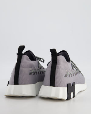 Hermès Menswear Grey Knitted Bouncing Sneakers Size EU 45.5