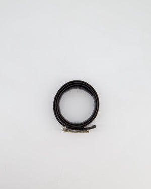 Hermès Black Alligator Leather H Buckle Belt with Palladium Hardware Size 100cm