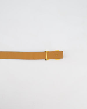 Hermès Constance Leather H Buckle Belt in Fauve Alligator with Gold Hardware Size 100cm