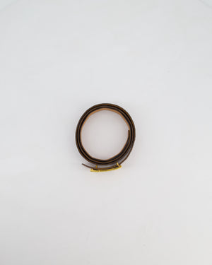 Hermès Constance Leather H Buckle Belt in Fauve Alligator with Gold Hardware Size 100cm