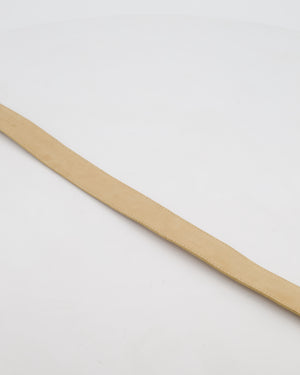 Hermès Constance Leather H Buckle Belt in Beige Alligator with Palladium Hardware Size 105