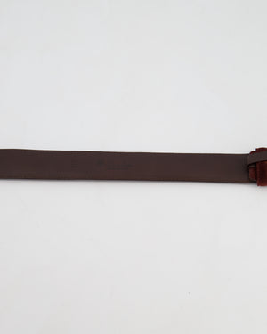 Loro Piana Menswear Burgundy Suede Belt Size 105cm
