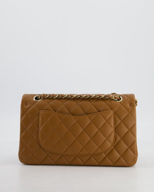 *HOT & RARE* Chanel Chai Brown Medium Classic Double Flap Bag in Lambskin Leather with Champagne Gold Hardware