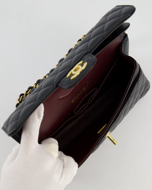 Chanel Black Small Classic Double Flap Bag in Caviar Leather with Gold Hardware