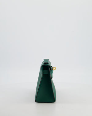 *RARE* Hermès Mini Kelly Pochette Bag in Vert Moyen Swift Leather with Gold Hardware