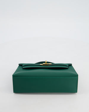 *RARE* Hermès Mini Kelly Pochette Bag in Vert Moyen Swift Leather with Gold Hardware