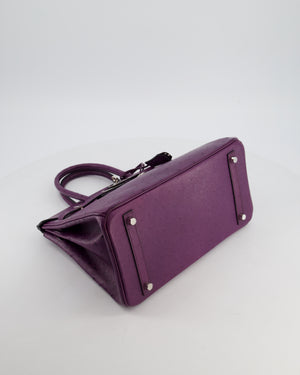 *HOT & RARE* Hermès Birkin 30 Retourne Bag in Violine Ostrich Leather with Palladium Hardware