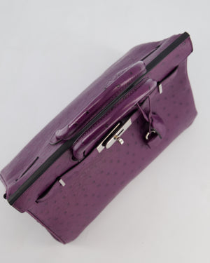 *HOT & RARE* Hermès Birkin 30 Retourne Bag in Violine Ostrich Leather with Palladium Hardware
