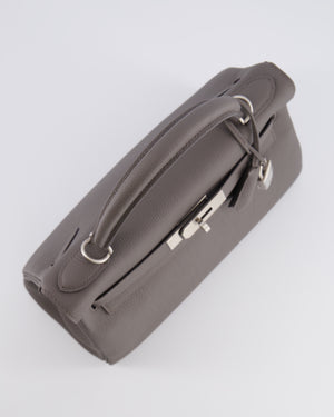 Hermès Kelly 28 Retourne HSS Bag in Gris Etain Togo Leather with Gris Perle Interior and Brushed Palladium Hardware