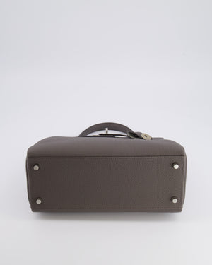 Hermès Kelly 28 Retourne HSS Bag in Gris Etain Togo Leather with Gris Perle Interior and Brushed Palladium Hardware