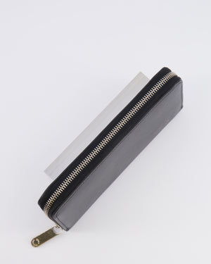 Louis Vuitton Zippy Wallet in Black Epi Leather with Silver Hardware and LV Logo Detail RRP £650