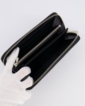 Louis Vuitton Zippy Wallet in Black Epi Leather with Silver Hardware and LV Logo Detail RRP £650