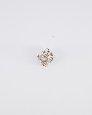 Hermès Large Chaine D'Ancre Enchainee Ring in Sterling Silver Size 50 RRP £890