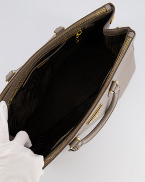 Prada Taupe Large Galleria Bag in Saffiano Leather with Gold Hardware RRP £3,700