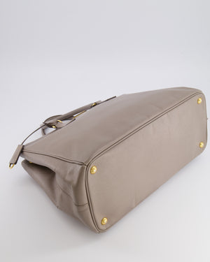 Prada Taupe Large Galleria Bag in Saffiano Leather with Gold Hardware RRP £3,700