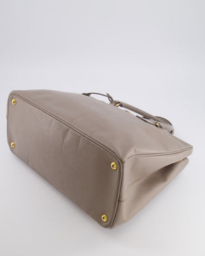 Prada Taupe Large Galleria Bag in Saffiano Leather with Gold Hardware RRP £3,700