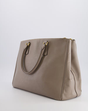 Prada Taupe Large Galleria Bag in Saffiano Leather with Gold Hardware RRP £3,700