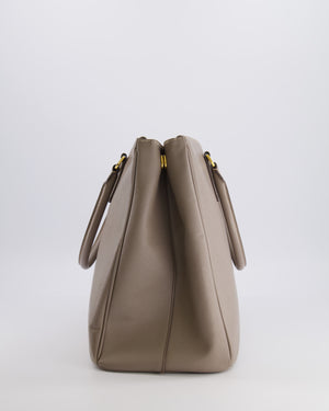 Prada Taupe Large Galleria Bag in Saffiano Leather with Gold Hardware RRP £3,700