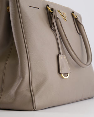 Prada Taupe Large Galleria Bag in Saffiano Leather with Gold Hardware RRP £3,700