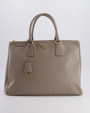Prada Taupe Large Galleria Bag in Saffiano Leather with Gold Hardware RRP £3,700