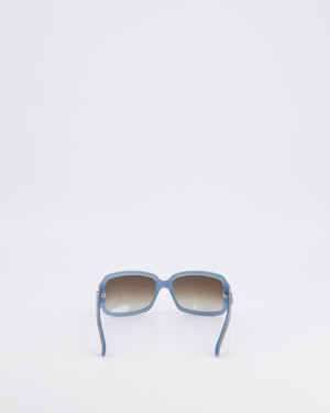 Gucci Brown Square GG3159/S Sunglasses with Blue Interior Detailing and Silver and Blue Interlocking G Logo