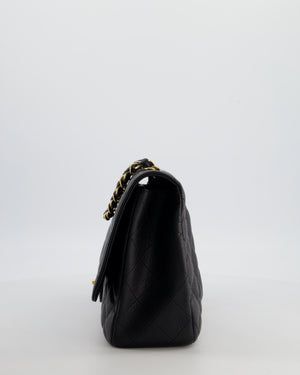 Chanel Black Jumbo Classic Single Flap Bag in Caviar Leather with Gold Hardware