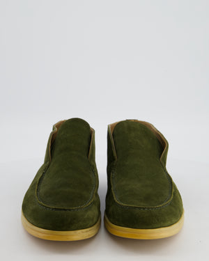 Loro Piana Menswear Open Walk in Khaki Suede Size EU 46