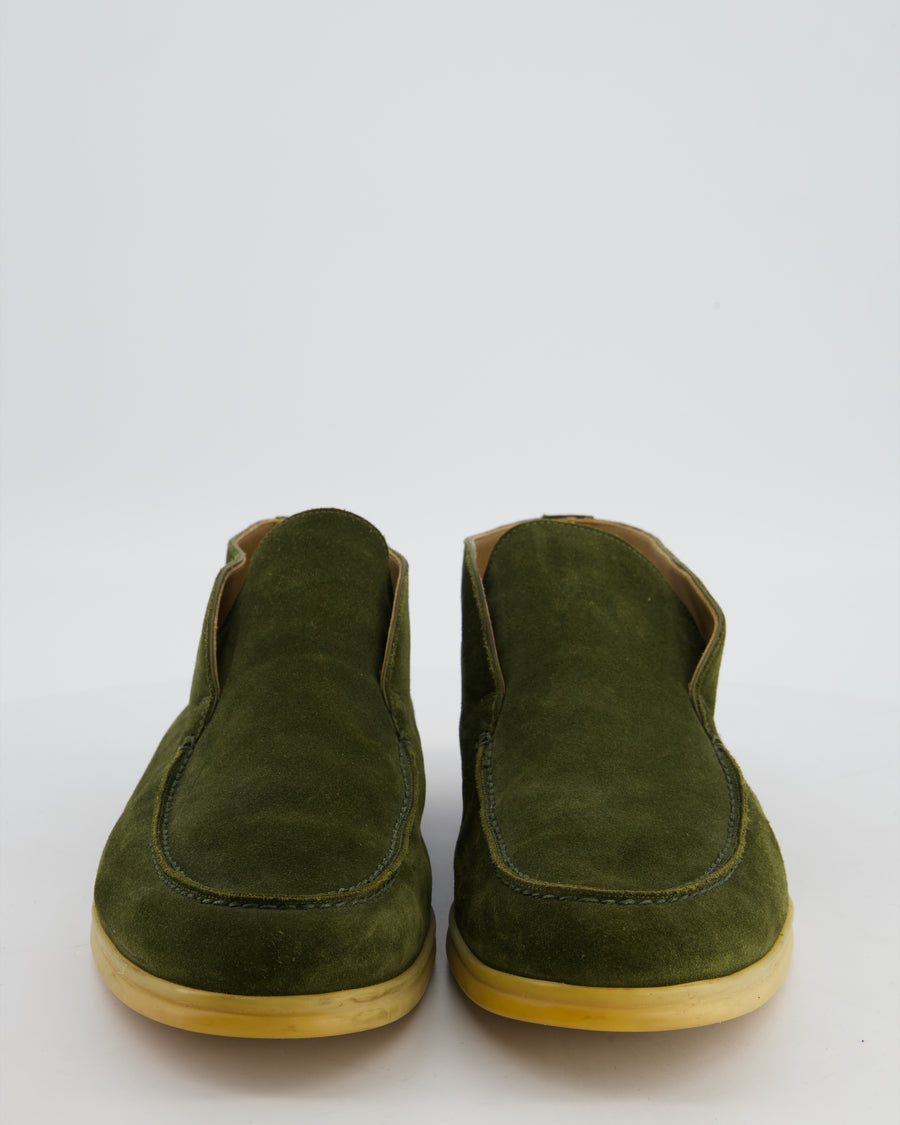 Loro Piana Menswear Open Walk in Khaki Suede Size EU 46