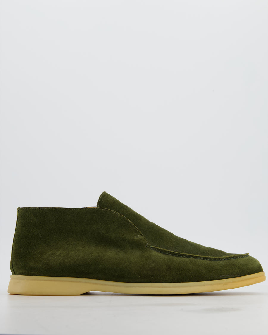 Loro Piana Menswear Open Walk in Khaki Suede Size EU 46