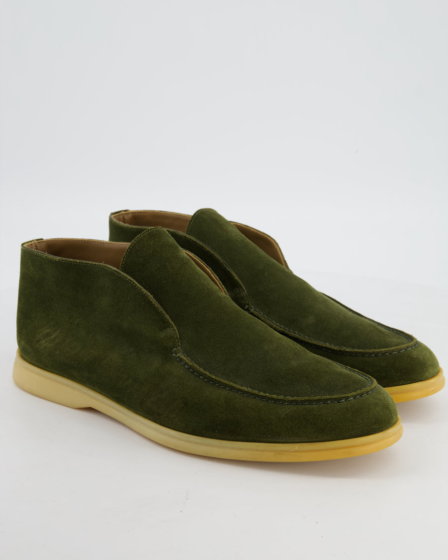 Loro Piana Menswear Open Walk in Khaki Suede Size EU 46