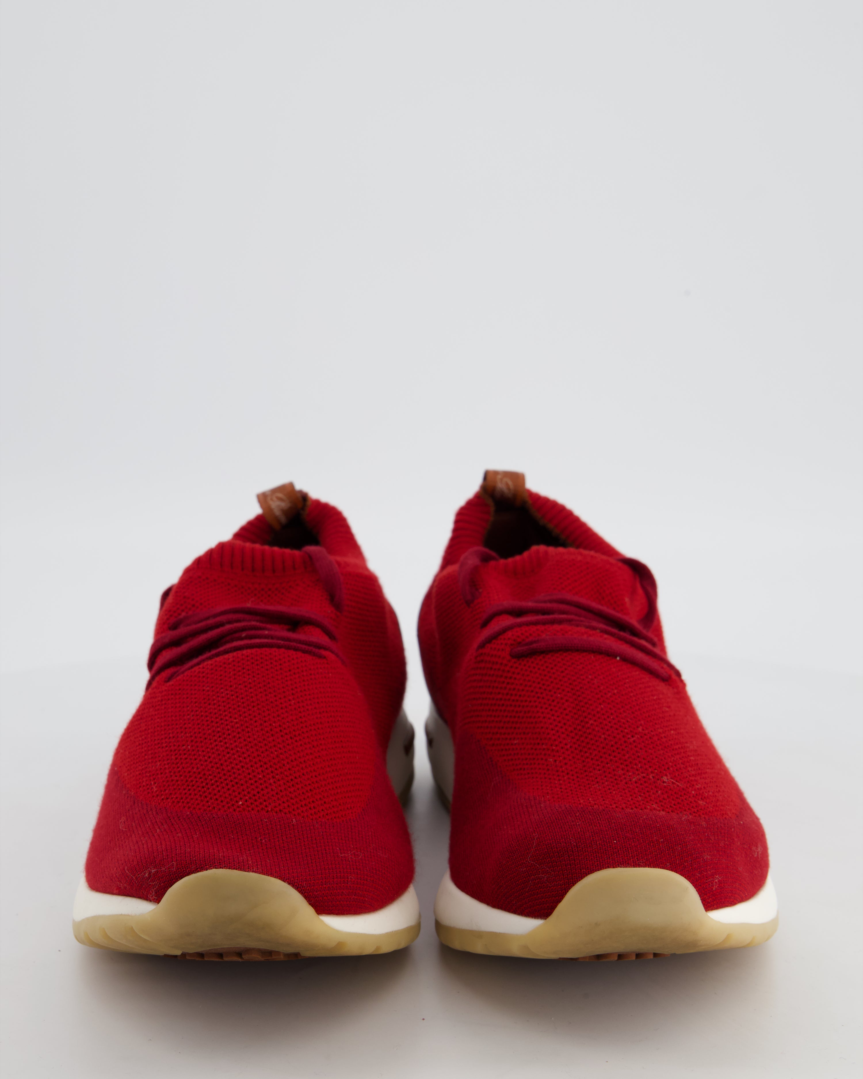 Loro Piana Menswear 360 Flexy Walk Sneaker in Red Wish Wool Fabric