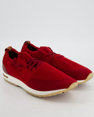 Loro Piana Menswear 360 Flexy Walk Sneaker in Red Wish Wool Fabric Size EU 46