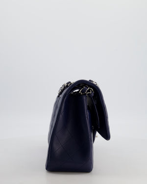 *FIRE PRICE* Chanel Navy Jumbo Classic Double Flap Bag in Lambskin Leather with Silver Hardware RRP £9,540