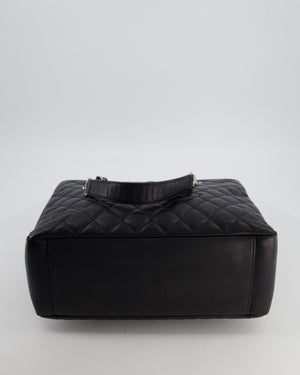 Chanel Black GST Tote Bag in Caviar Leather with Silver Hardware