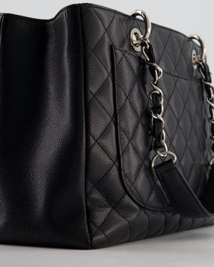 Chanel Black GST Tote Bag in Caviar Leather with Silver Hardware