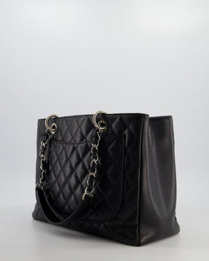 Chanel Black GST Tote Bag in Caviar Leather with Silver Hardware