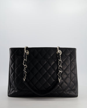 Chanel Black GST Tote Bag in Caviar Leather with Silver Hardware