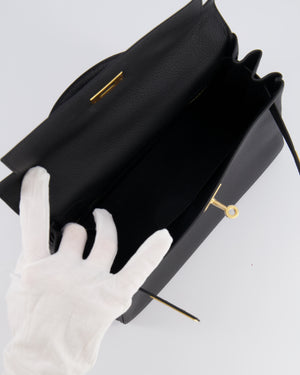 Hermès Kelly 28 Retourne Bag in Black Togo Leather with Gold Hardware