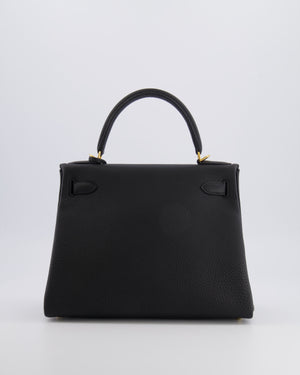 Hermès Kelly 28 Retourne Bag in Black Togo Leather with Gold Hardware