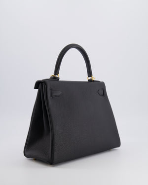 Hermès Kelly 28 Retourne Bag in Black Togo Leather with Gold Hardware
