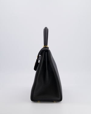 Hermès Kelly 28 Retourne Bag in Black Togo Leather with Gold Hardware
