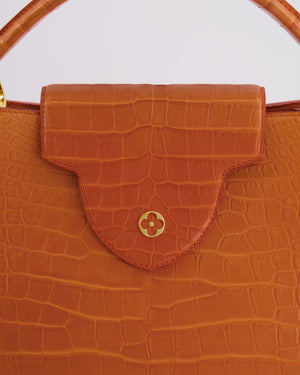 *RARE* Louis Vuitton Mandarine Orange Capucines Large Bag in Crocodile Niloticus Leather with Gold Hardware RRP £32,000