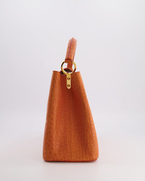 *RARE* Louis Vuitton Mandarine Orange Capucines Large Bag in Crocodile Niloticus Leather with Gold Hardware RRP £32,000