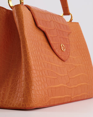 *RARE* Louis Vuitton Mandarine Orange Capucines Large Bag in Crocodile Niloticus Leather with Gold Hardware RRP £32,000