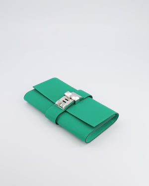 Hermès Medor Clutch 23 Bag in Menthe Chèvre Mysore Leather with Palladium Hardware